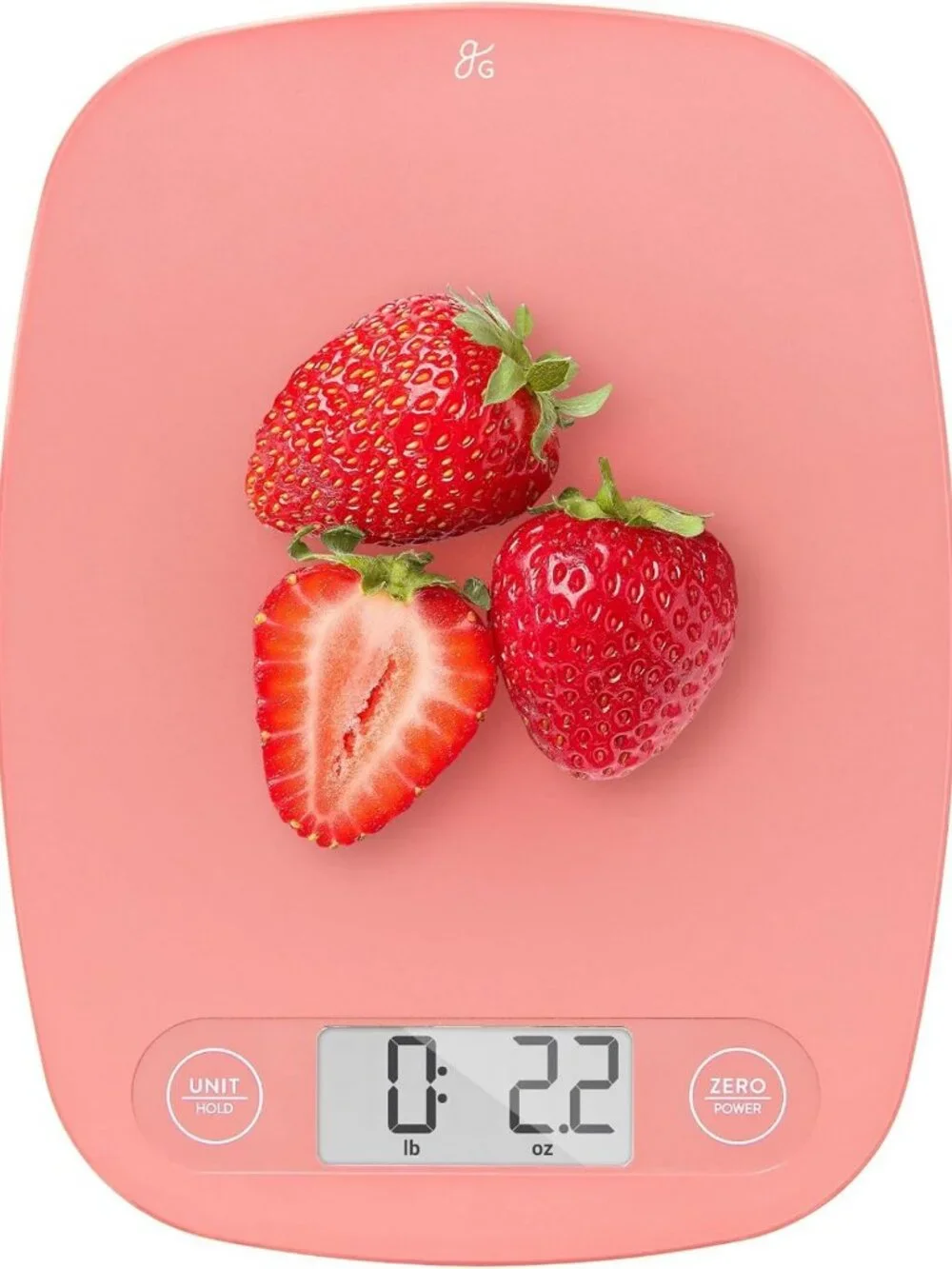 Slim Compact Food Scale - 1g Precision, Stylish Coral Pink Kitchen Gadget